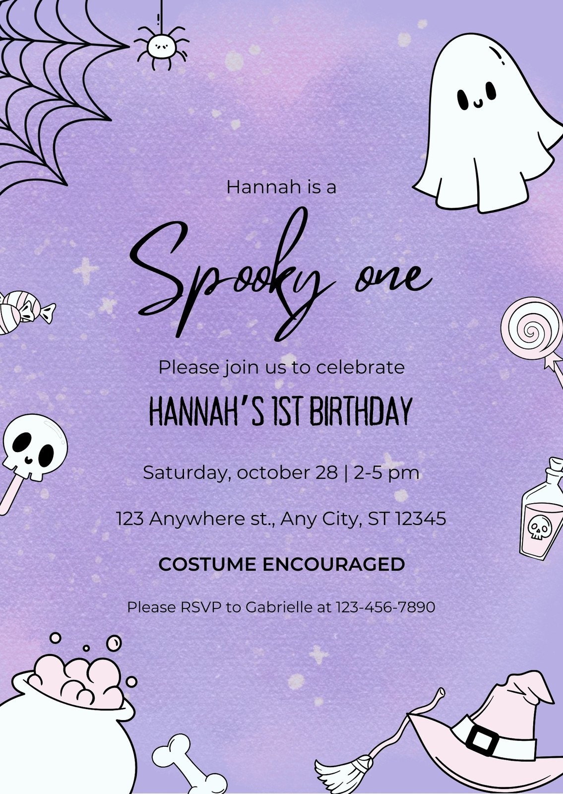 Free Printable Halloween Birthday Invitation Templates Canva Free Printable Halloween Birthday Invitation Templates Canva