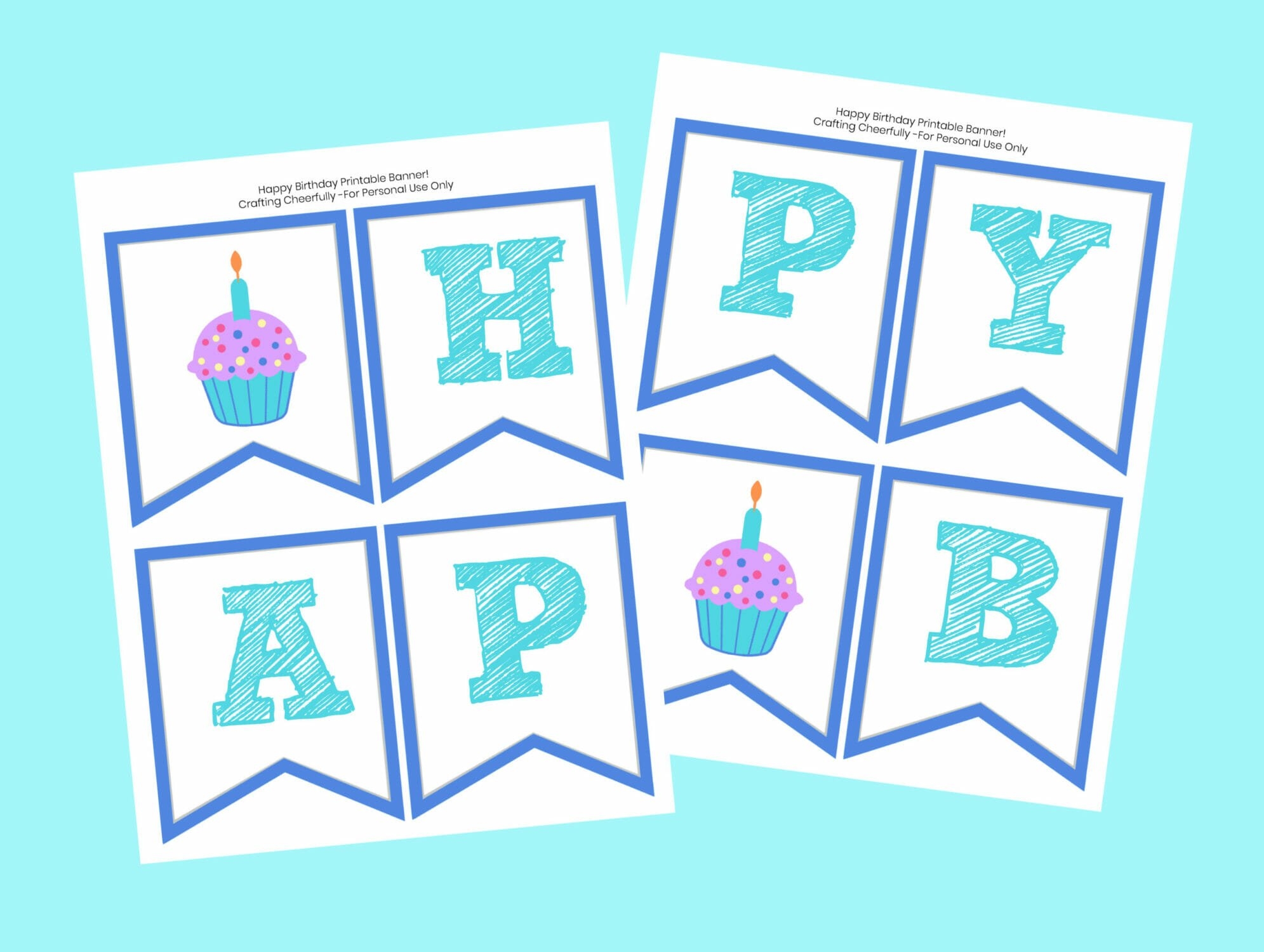 Free Printable Happy Birthday Banner Crafting Cheerfully