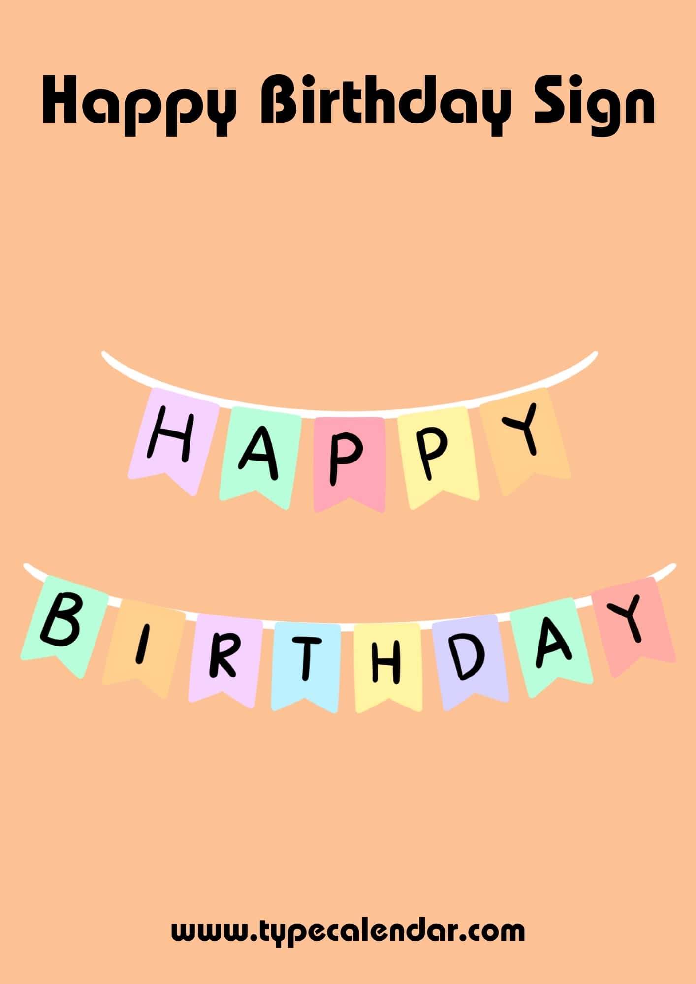 Free Printable Birthday Sign Template
