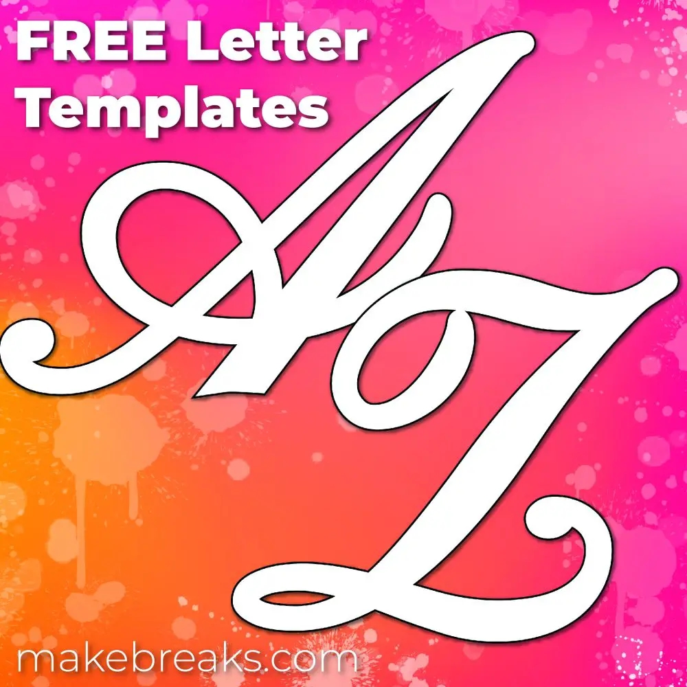 Free Printable Large Letters For Walls U0026 Other Projects Script Upper Case Make Breaks