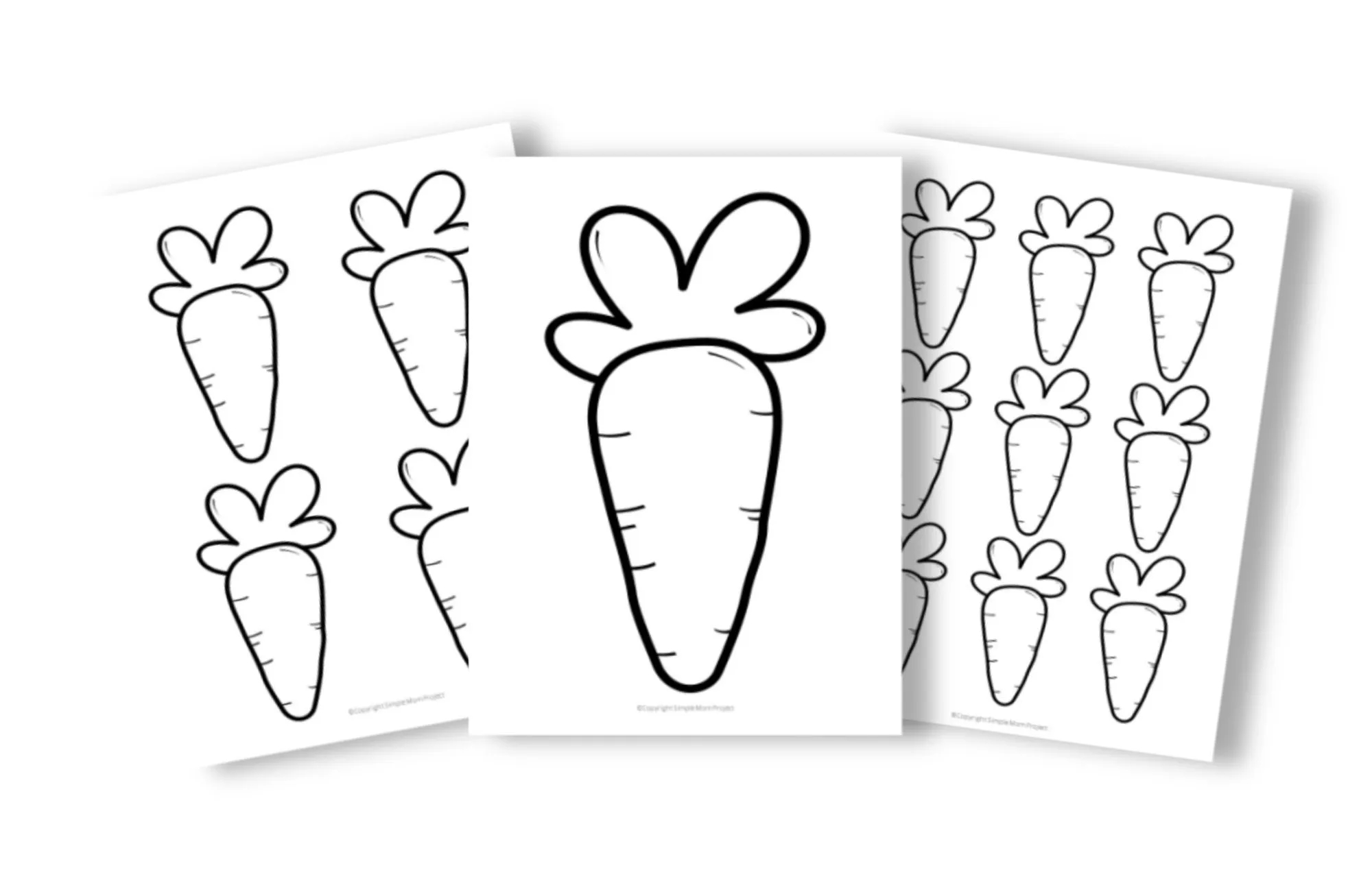 Free Printable Large Medium And Small Carrot Templates Simple Free Printable Large Medium And Small Carrot Templates Simple