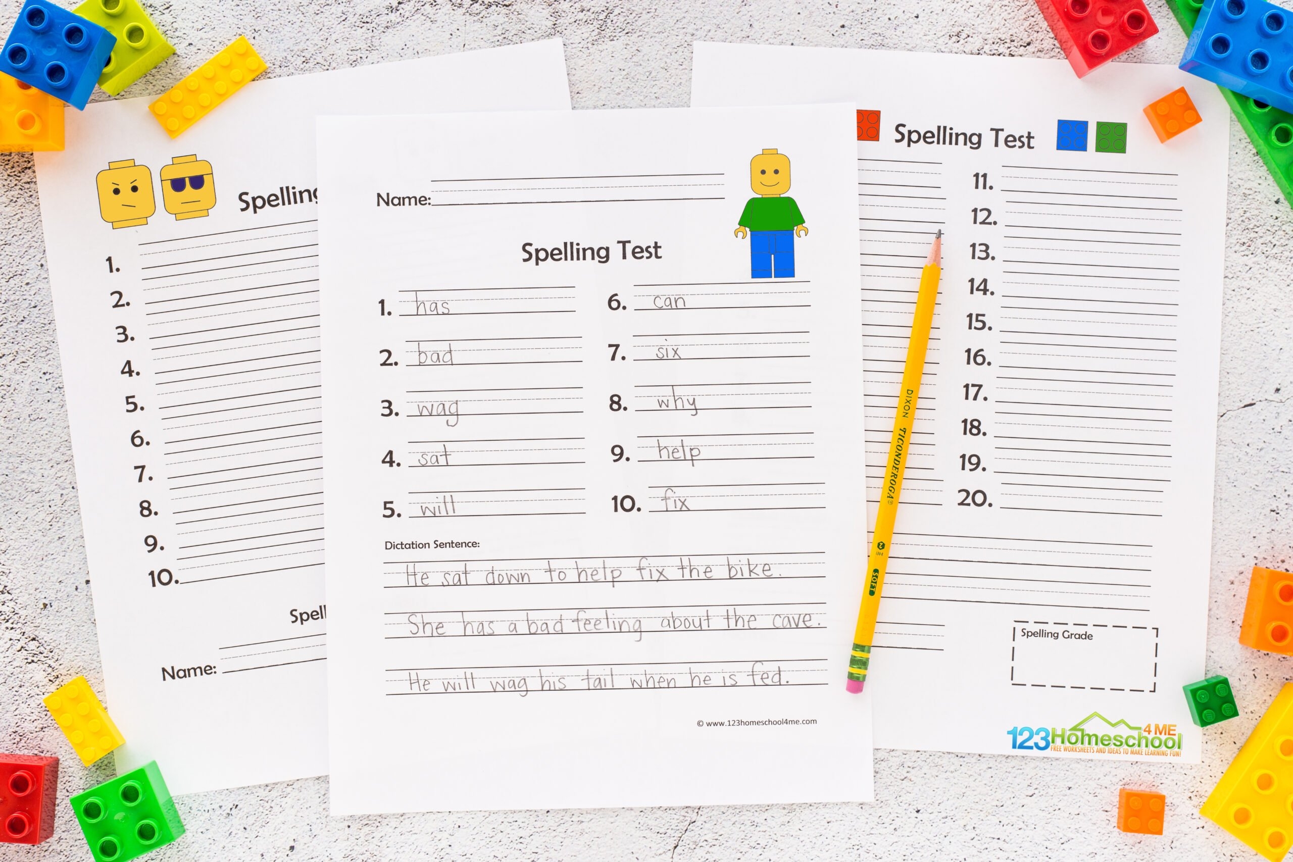 Printable Free Spelling Test Template Pdf