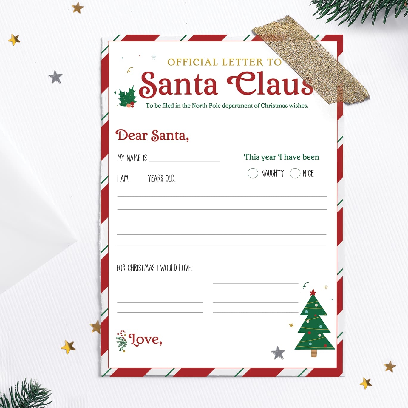 From Santa Letter Template Free Printable From Santa Letter Template Free Printable