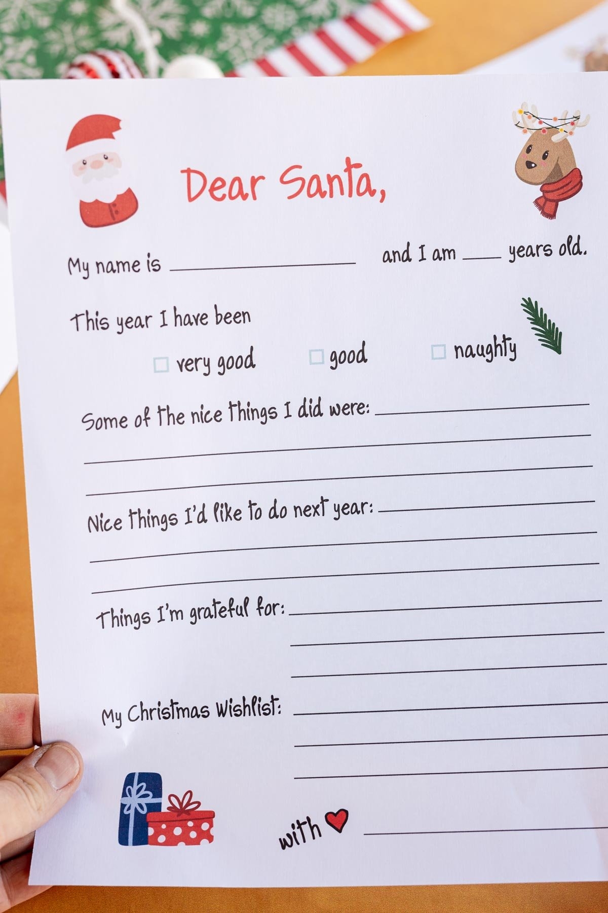 Free Printable Letter To Santa Templates For Kids Play Party Plan