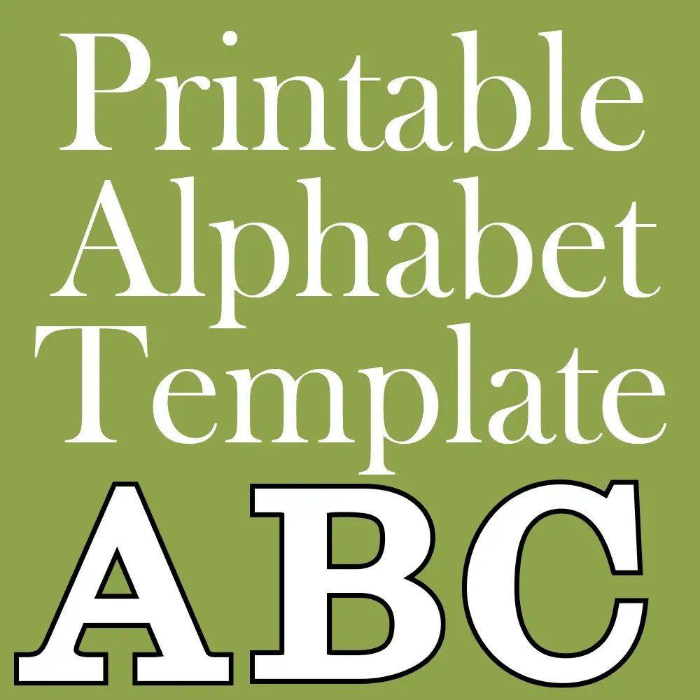 Free Printable Alphabet Templates For Applique
