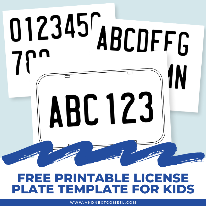 Free Printable License Plate Template For Kids And Next Comes L Hyperlexia Resources Free Printable License Plate Template For Kids And Next Comes L Hyperlexia Resources