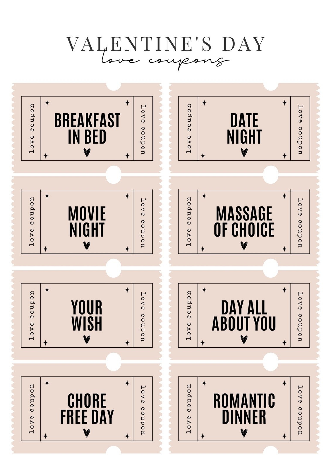 Free Printable Love Coupon Templates Canva Worksheets Library
