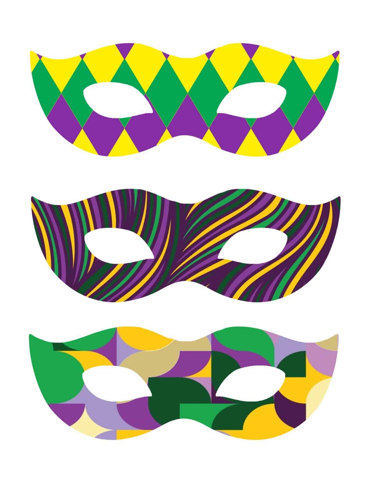 Free Printable Mardi Gras Mask Templates