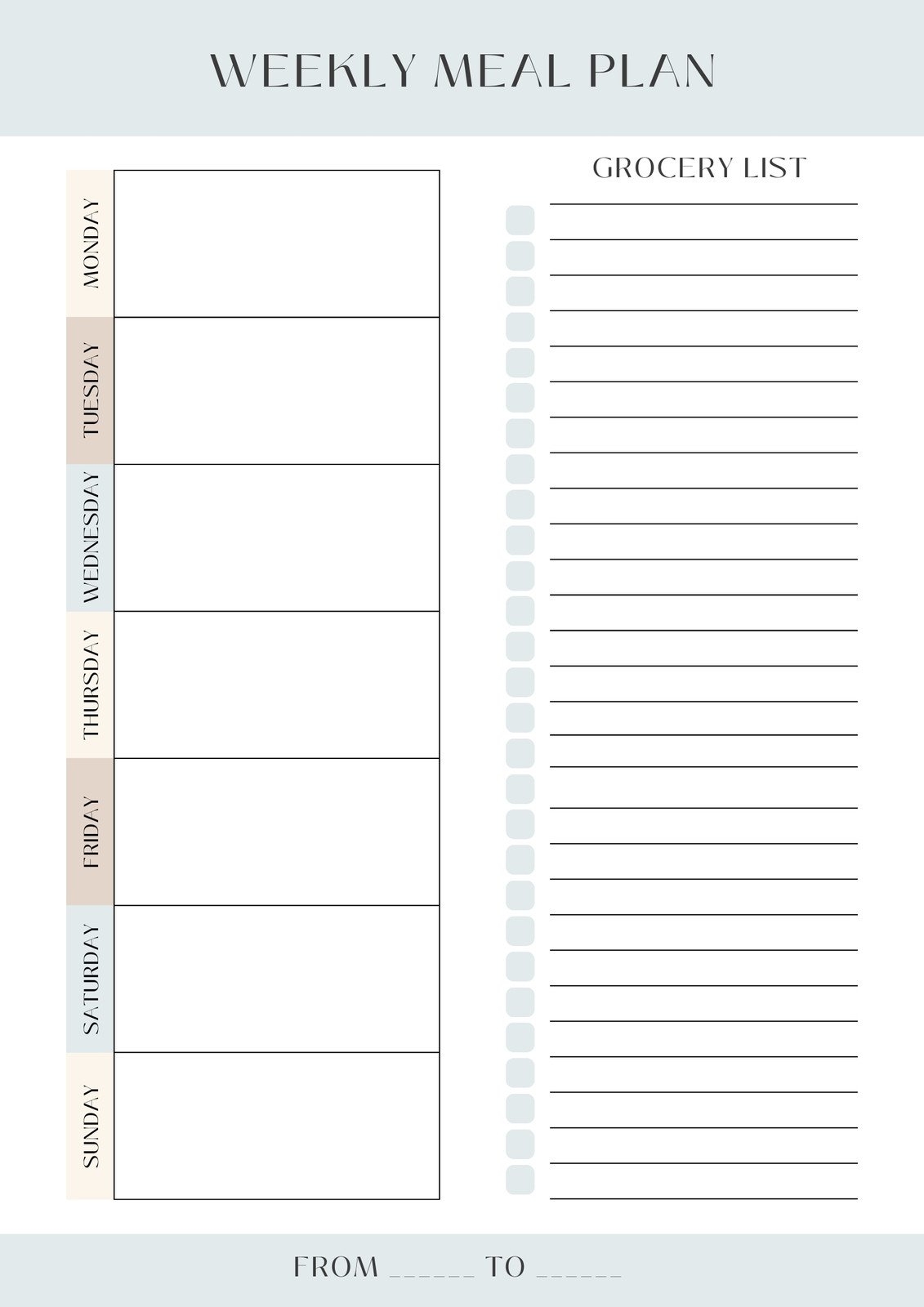 Free Printable Menu Templates Pdf