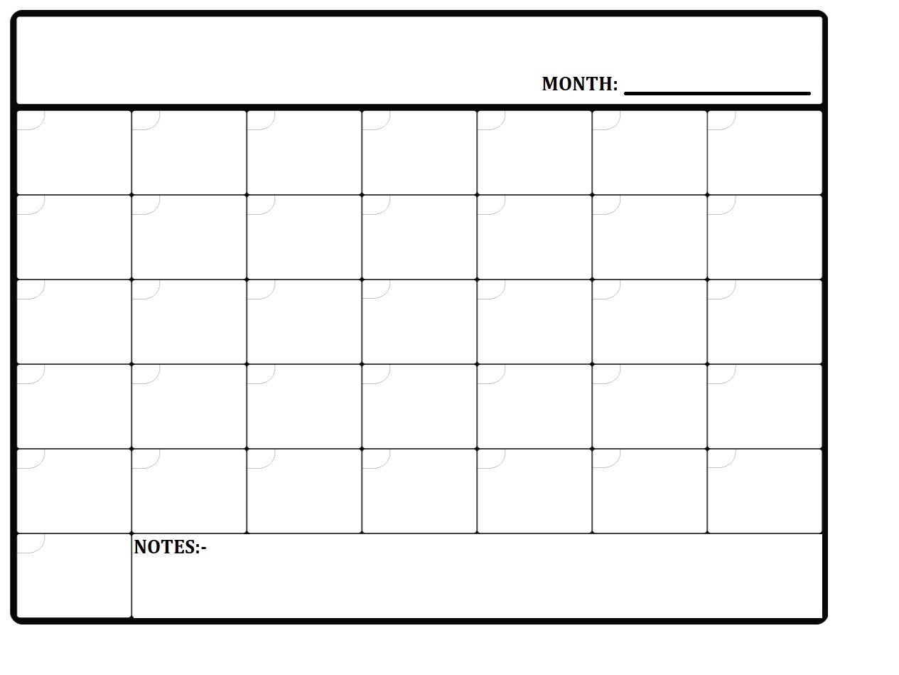 Free Printable Monthly Planner Template