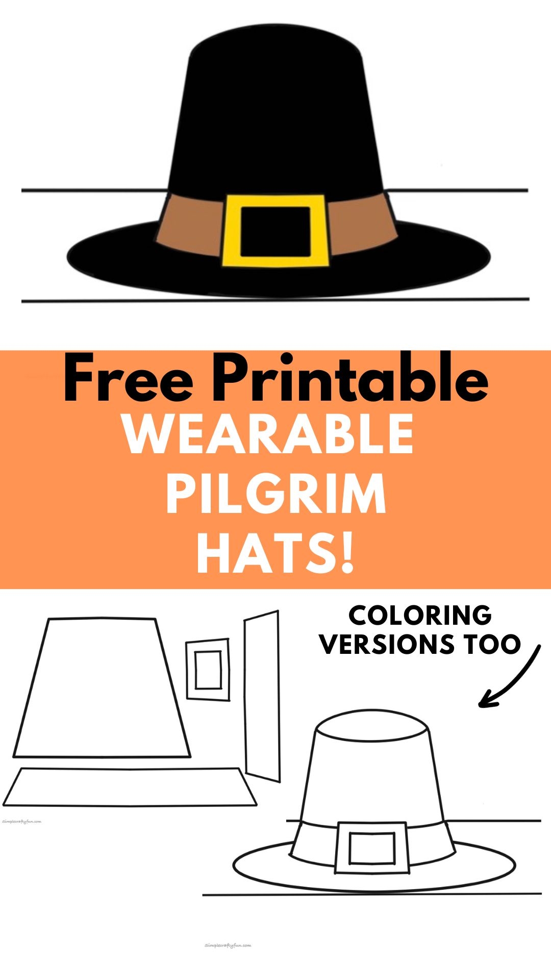 Free Printable Pilgrim Hat For Kids