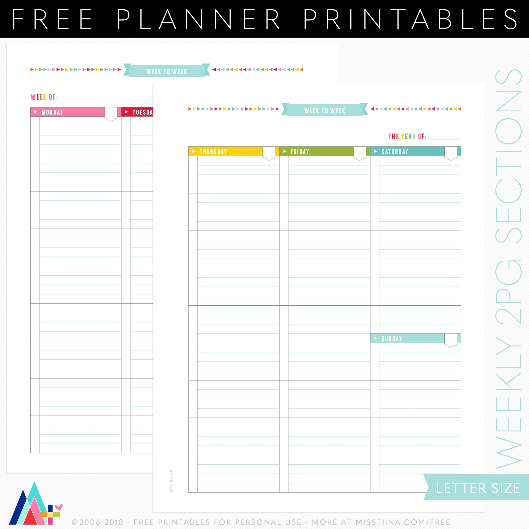 Printable Planner Templates Free