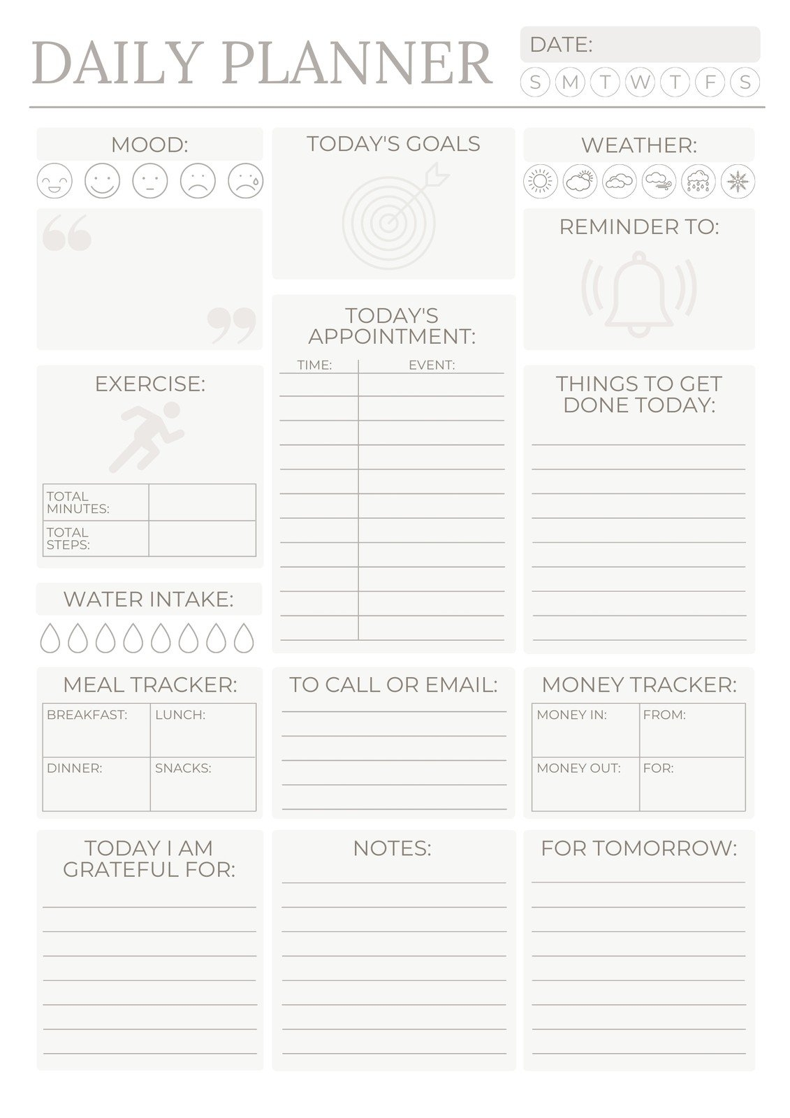 Free Printable Planner Templates To Customize Canva
