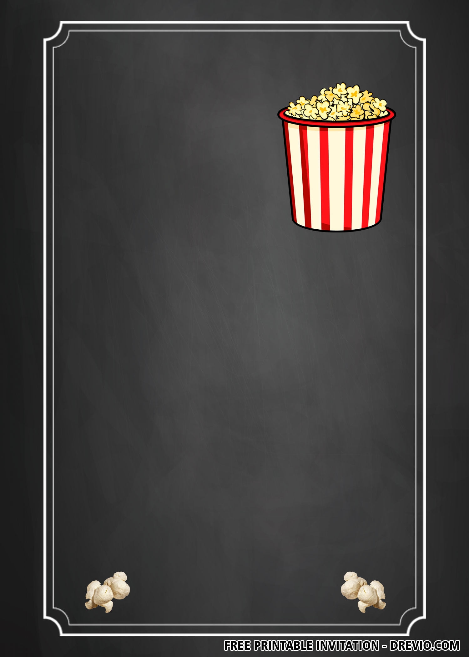 Free Printable Popcorn Template