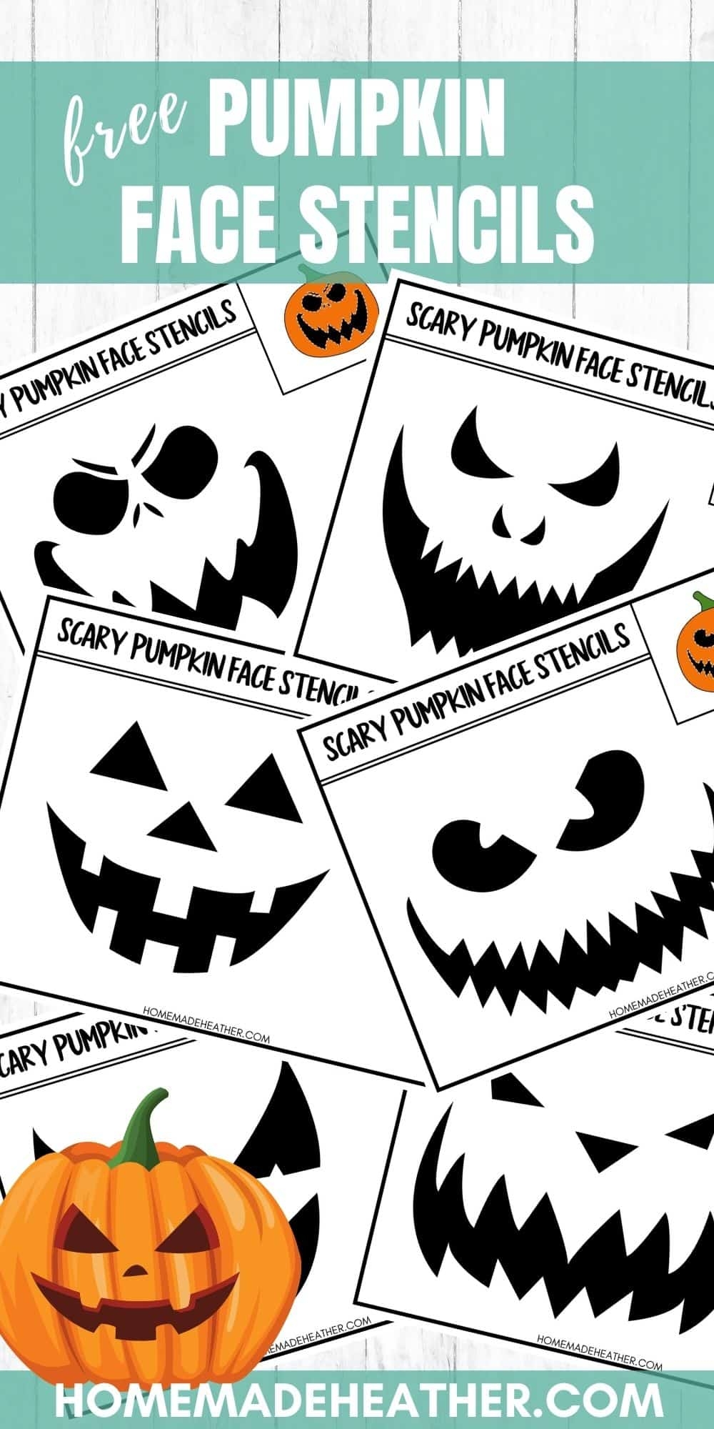 Free Printable Pumpkin Face Stencils Homemade Heather Free Printable Pumpkin Face Stencils Homemade Heather