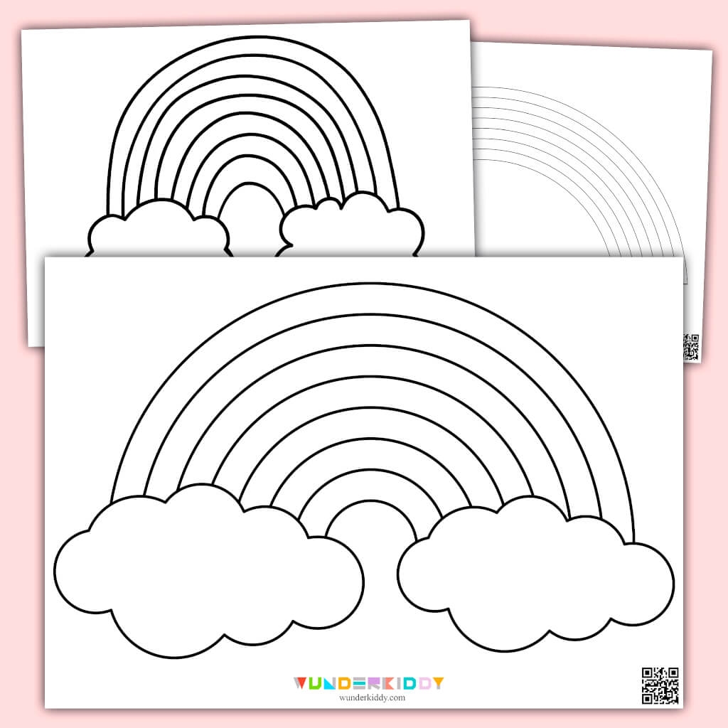 Free Printable Large Rainbow Template Free Printable Large Rainbow Template