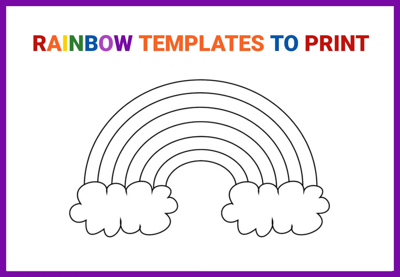 Free Printable Rainbow Templates Small Medium U0026 Large What 