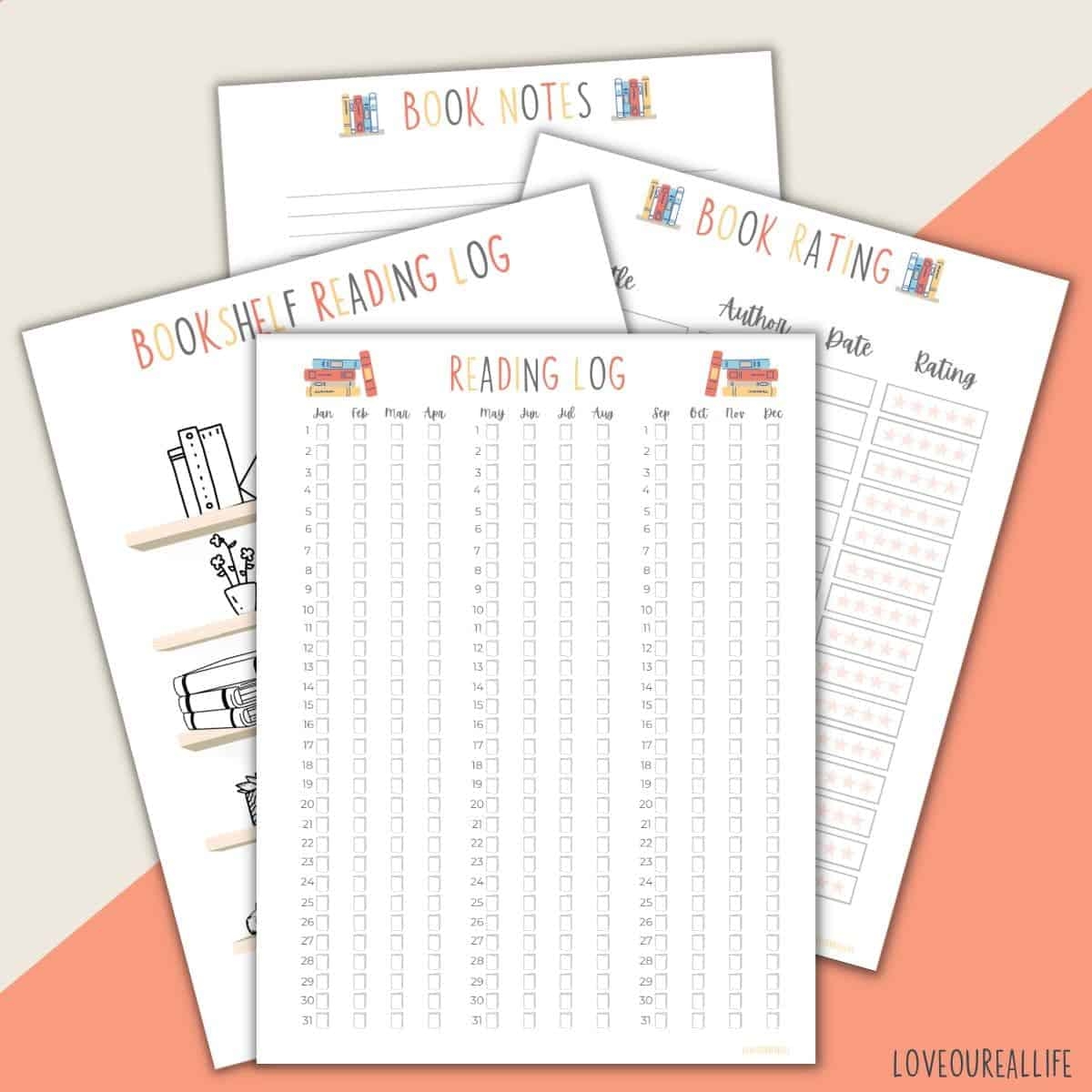 Free Printable Reading Tracker Reading Log Template Love Our 
