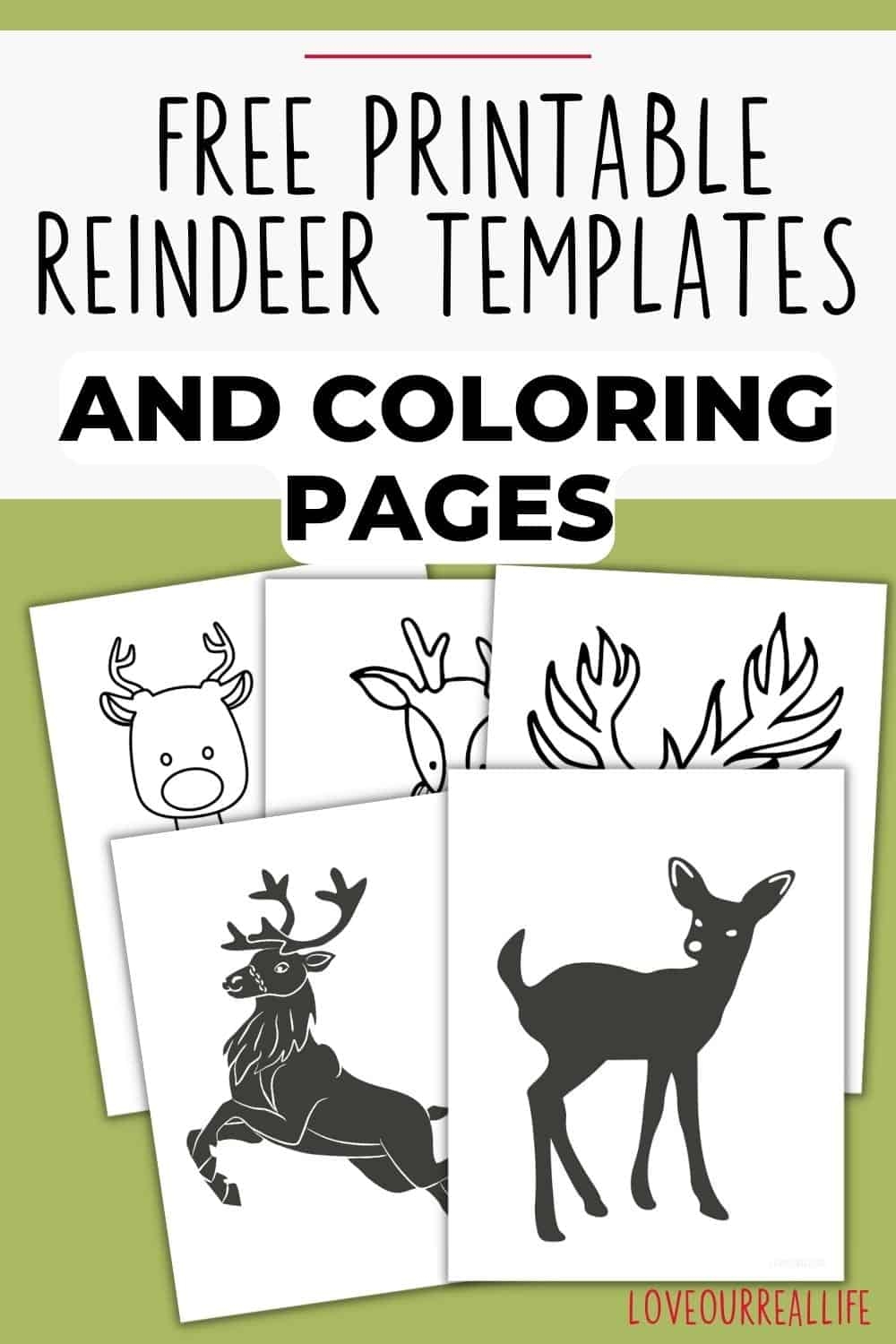 Free Printable Reindeer Antler Template