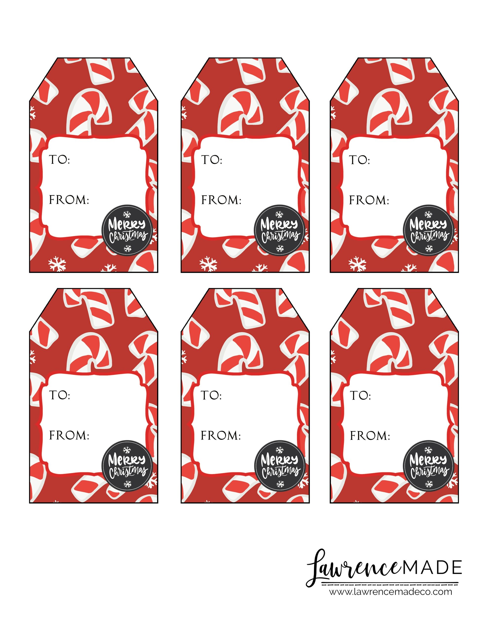 Free Printable Santa And Candy Cane Gift Tags Jen Lawrence Blog