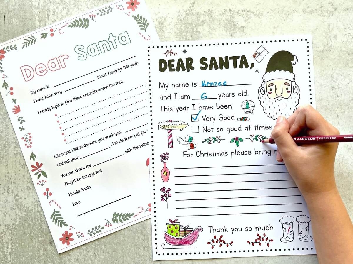Free Printable Santa Letter Template Free Printable Santa Letter Template