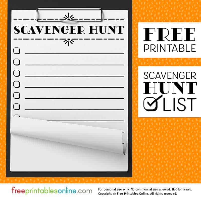 Free Printable Scavenger Hunt List Free Printables Online Worksheets Library Free Printable Scavenger Hunt List Free Printables Online Worksheets Library