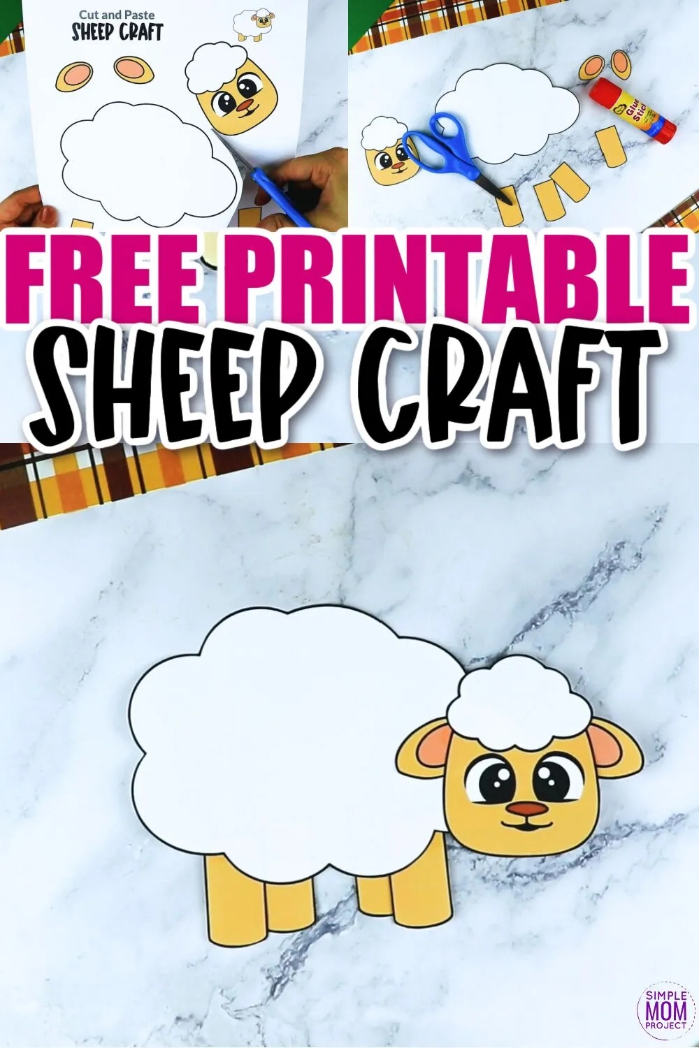 Free Printable Sheep Craft Template Simple Mom Project