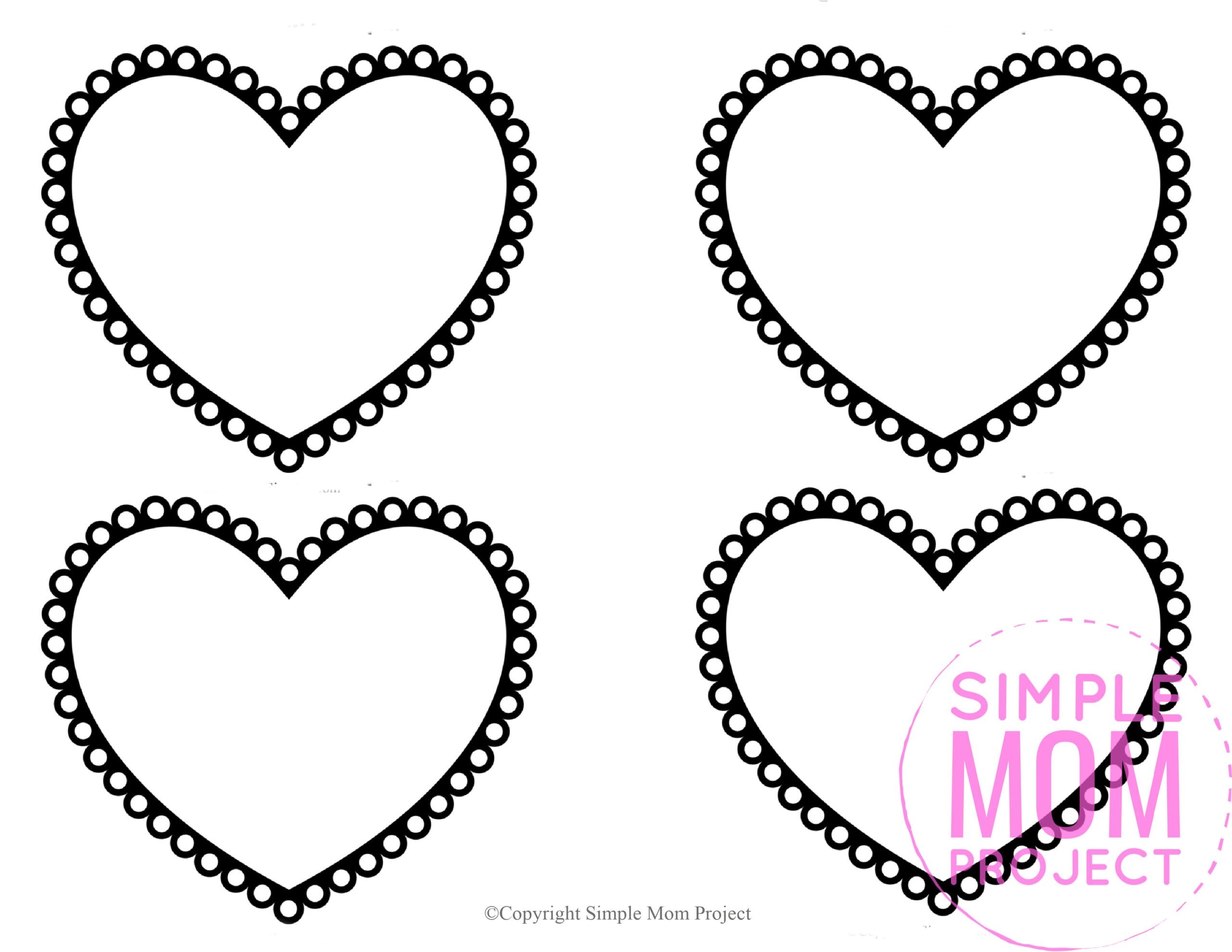 Free Printable Small Heart Shape Templates Simple Mom Project Free Printable Small Heart Shape Templates Simple Mom Project