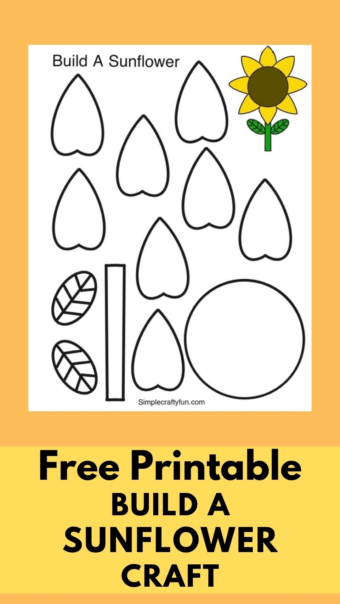 Free Printable Sunflower Pdf Template 