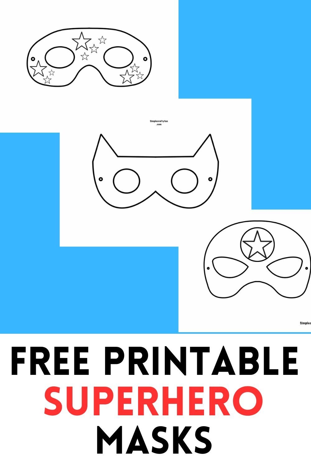 Free Printable Superhero Masks For Kids 