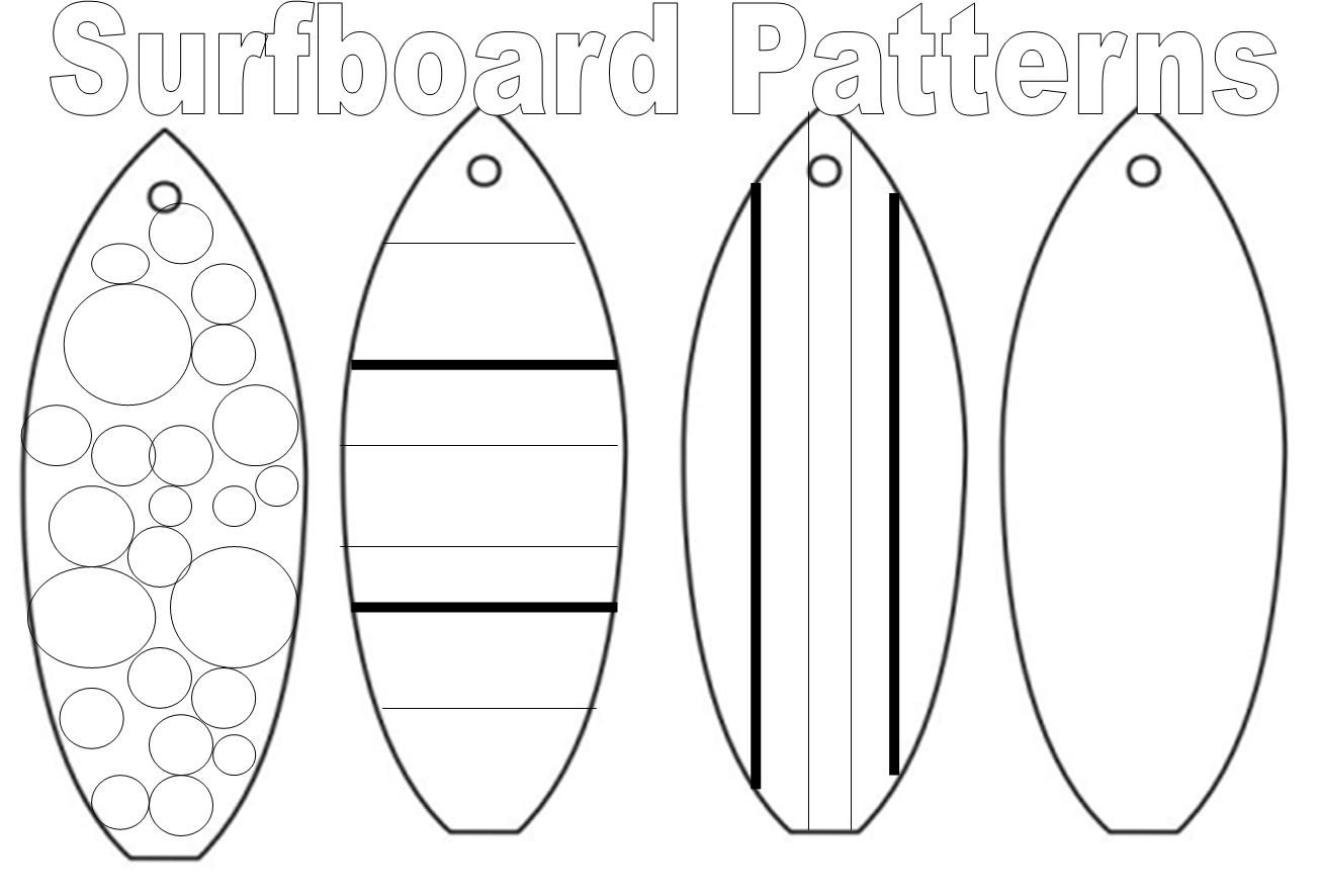 Free Printable Surfboard Templates For Crafts Worksheets Library