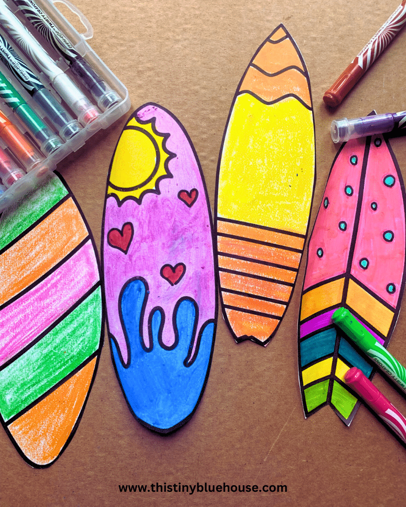 Free Printable Surfboard Templates For Crafts Worksheets Library