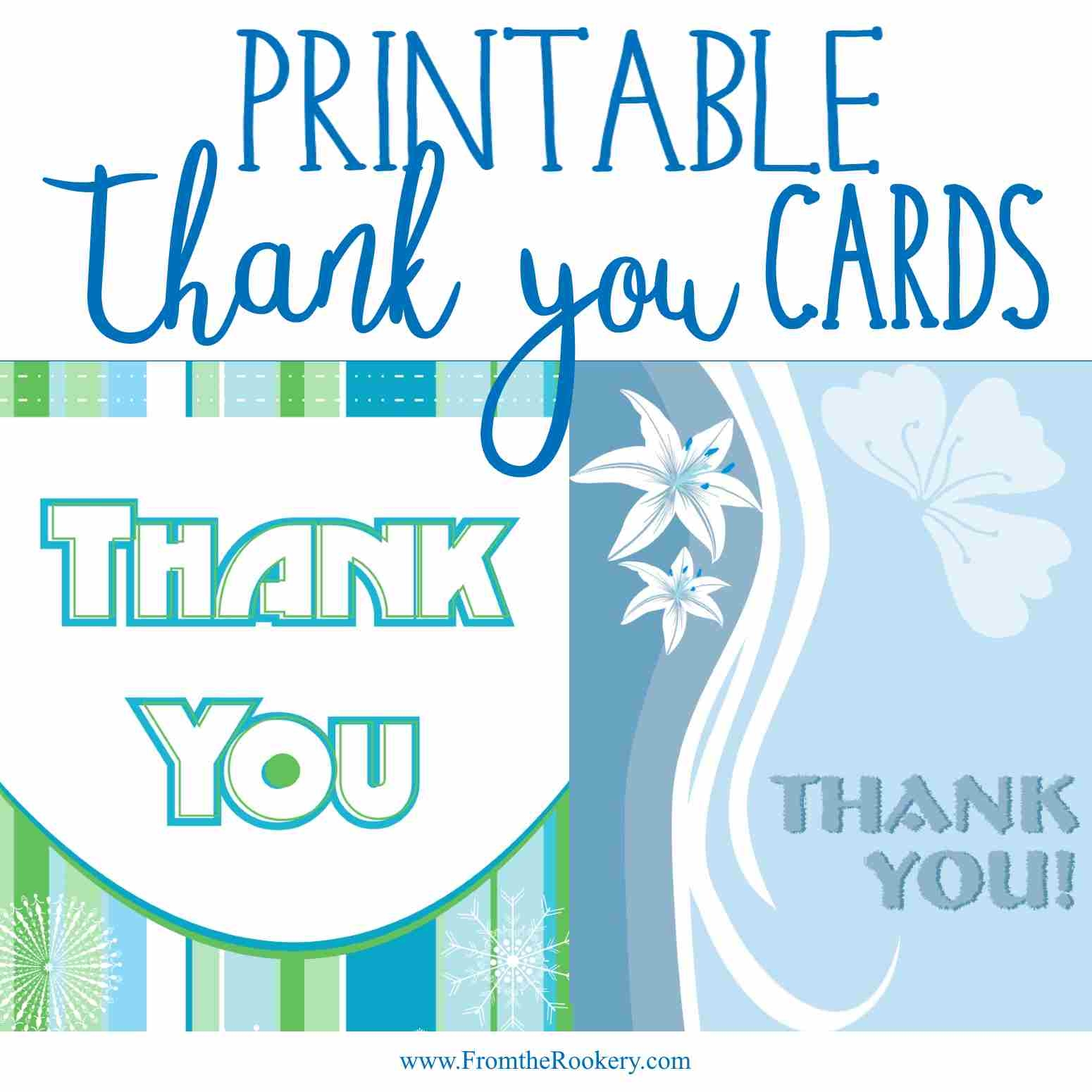 Free Printable Thank You Cards Free Printable Thank You Cards