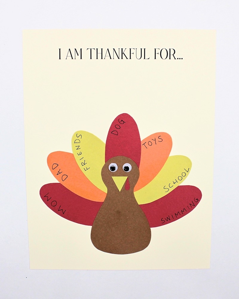 Free Printable Thankful Turkey Craft Template For Kids The Craft 