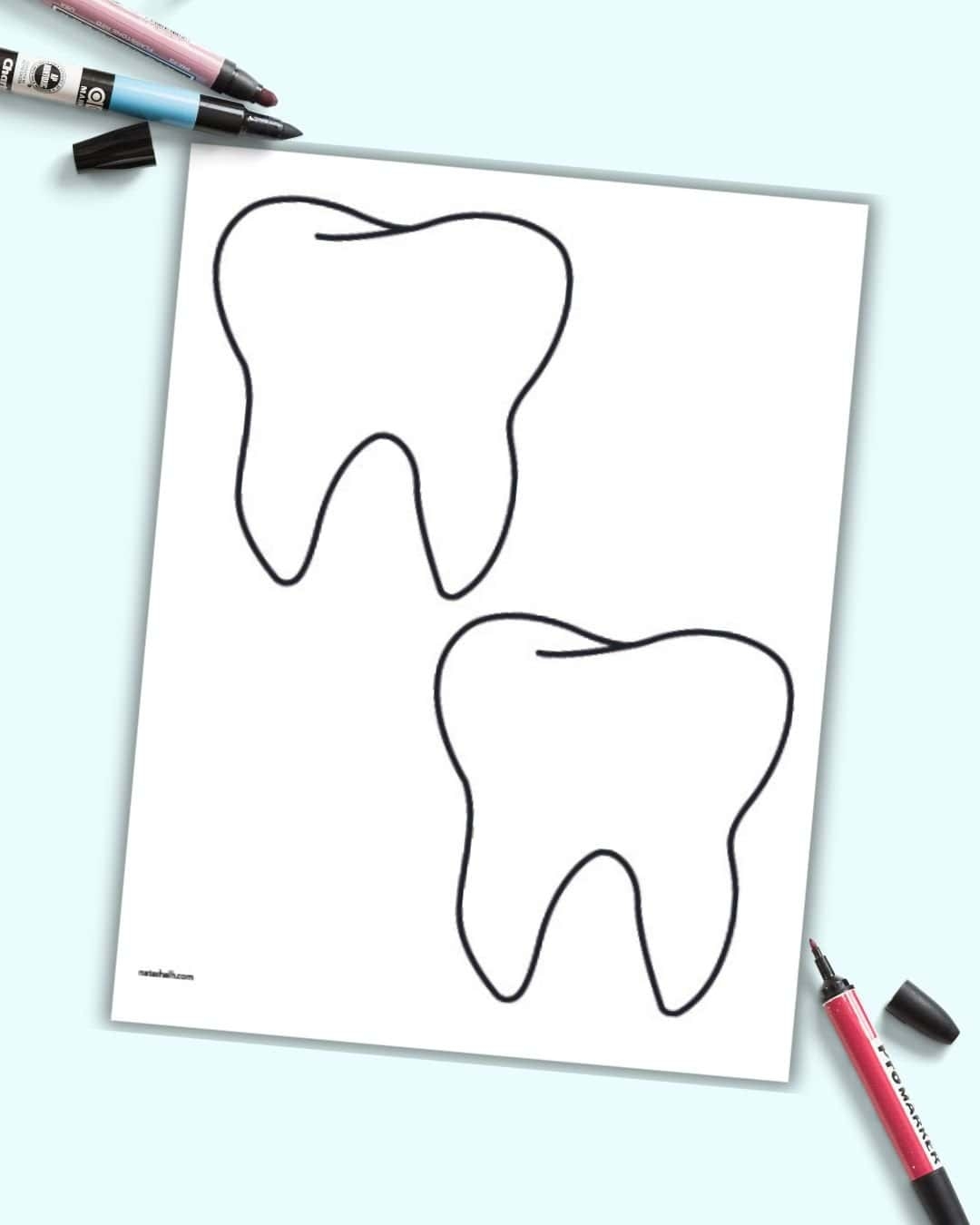 Free Printable Tooth Templates Writing Paper The Artisan Life