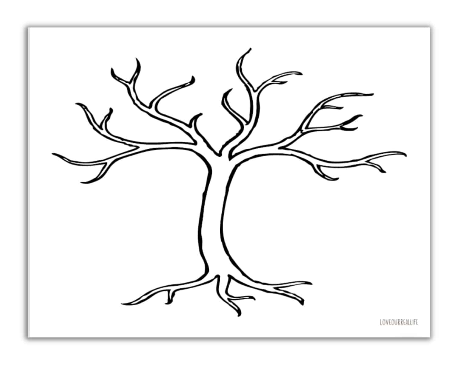 Free Printable Autumn Tree Template