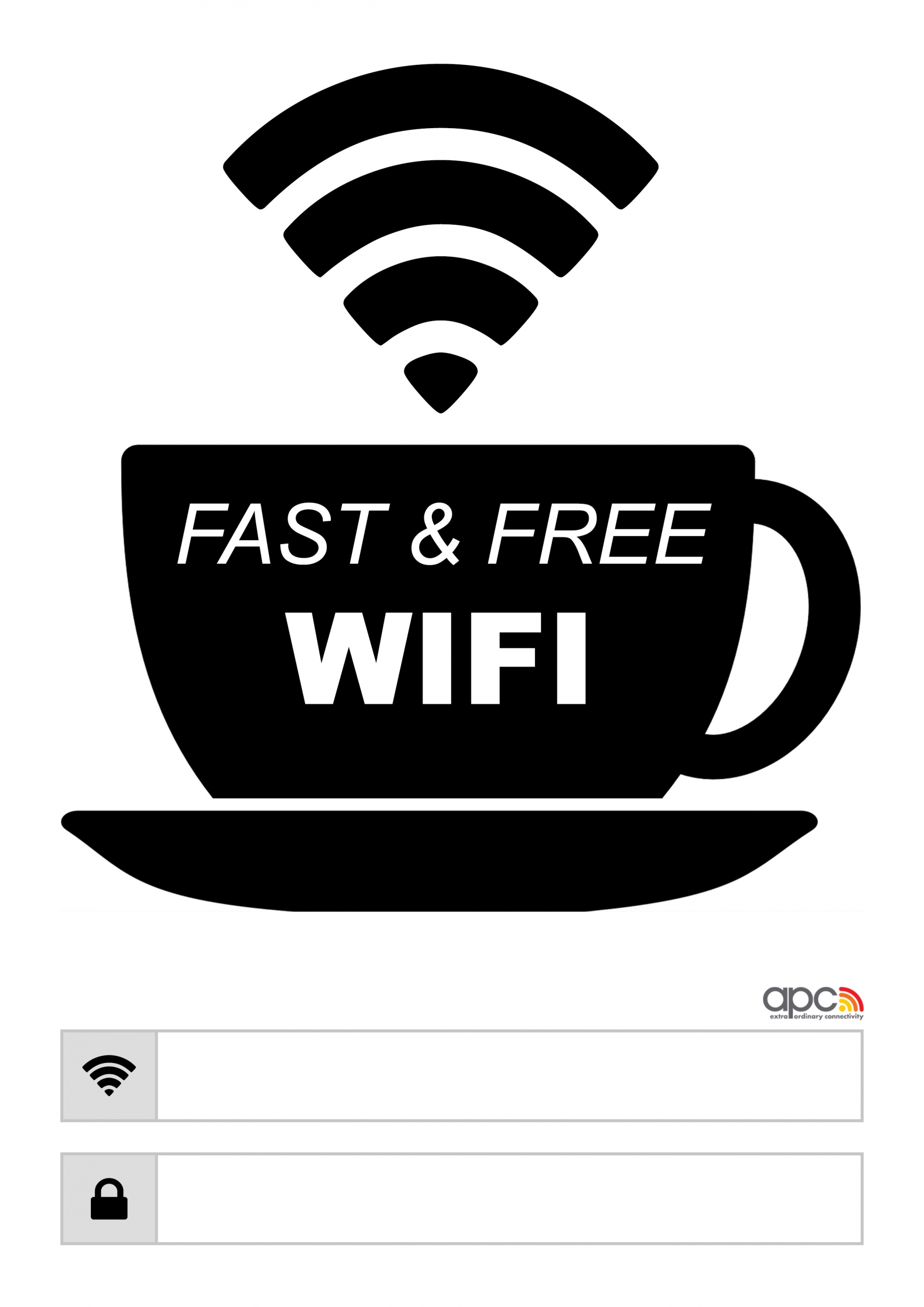 Free Printable WiFi Password Signs poster Template Downloads 