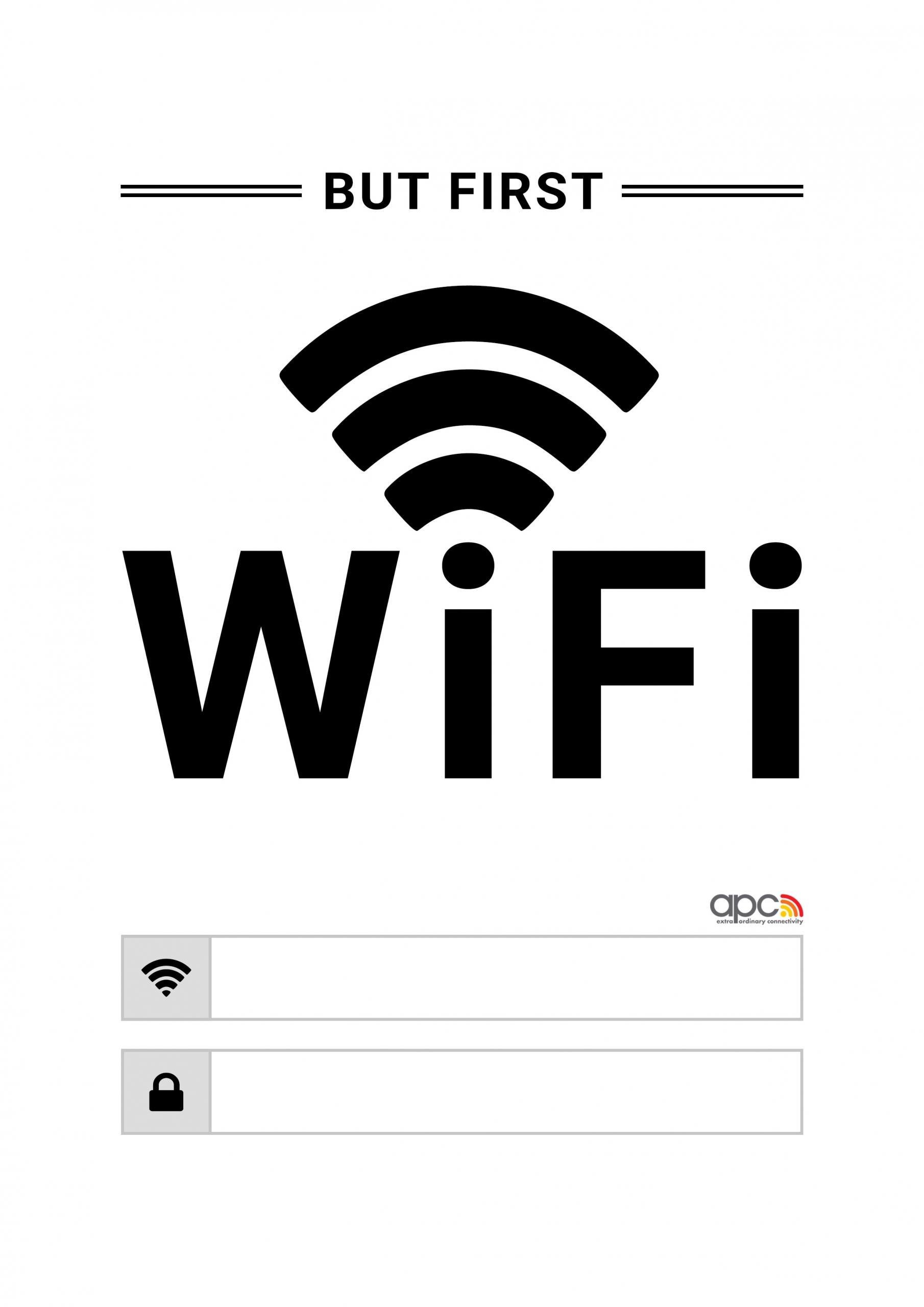 Free Printable WiFi Password Signs poster Template Downloads