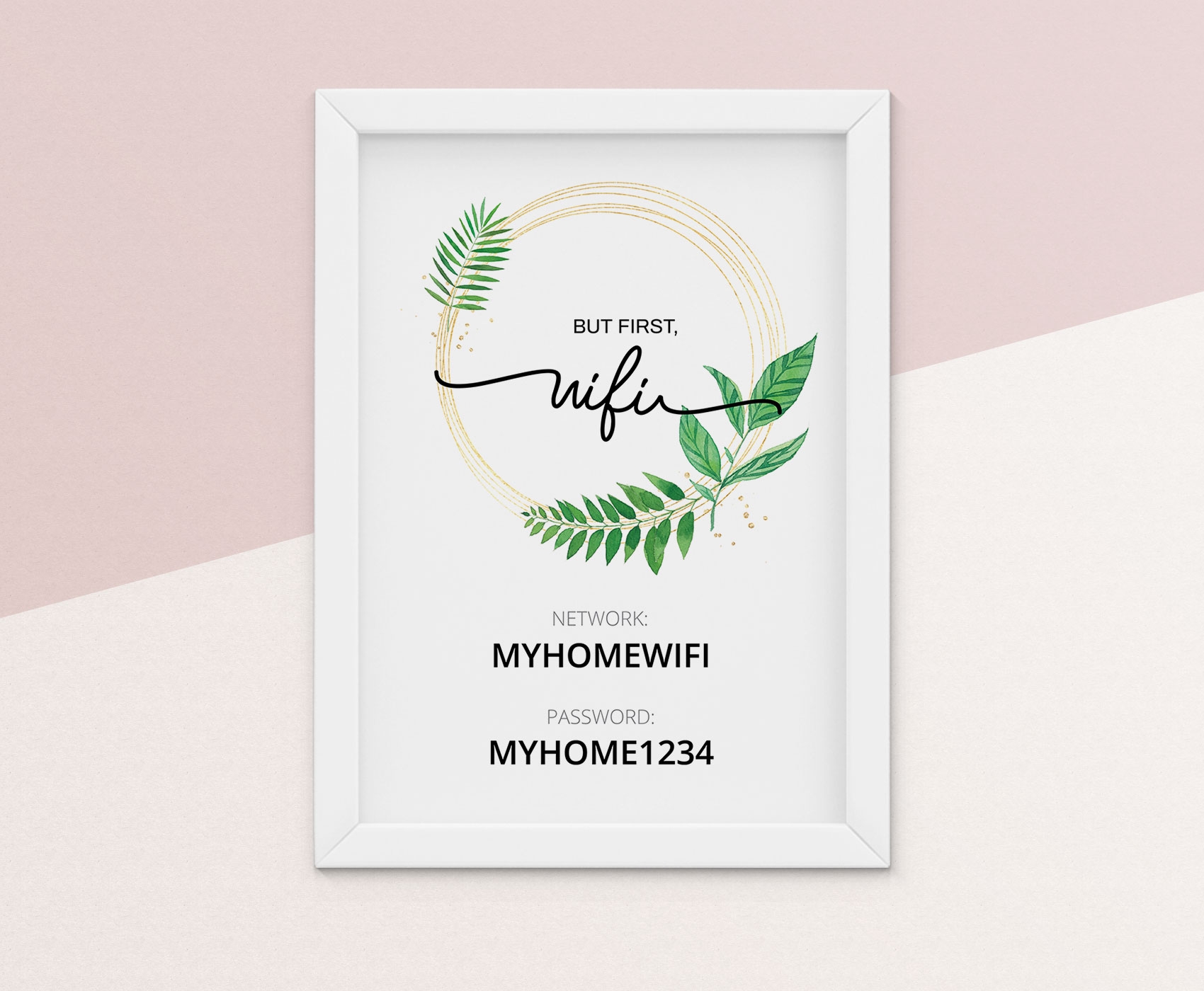 Free Printable Wifi Password Template Timetobe Free Printables 