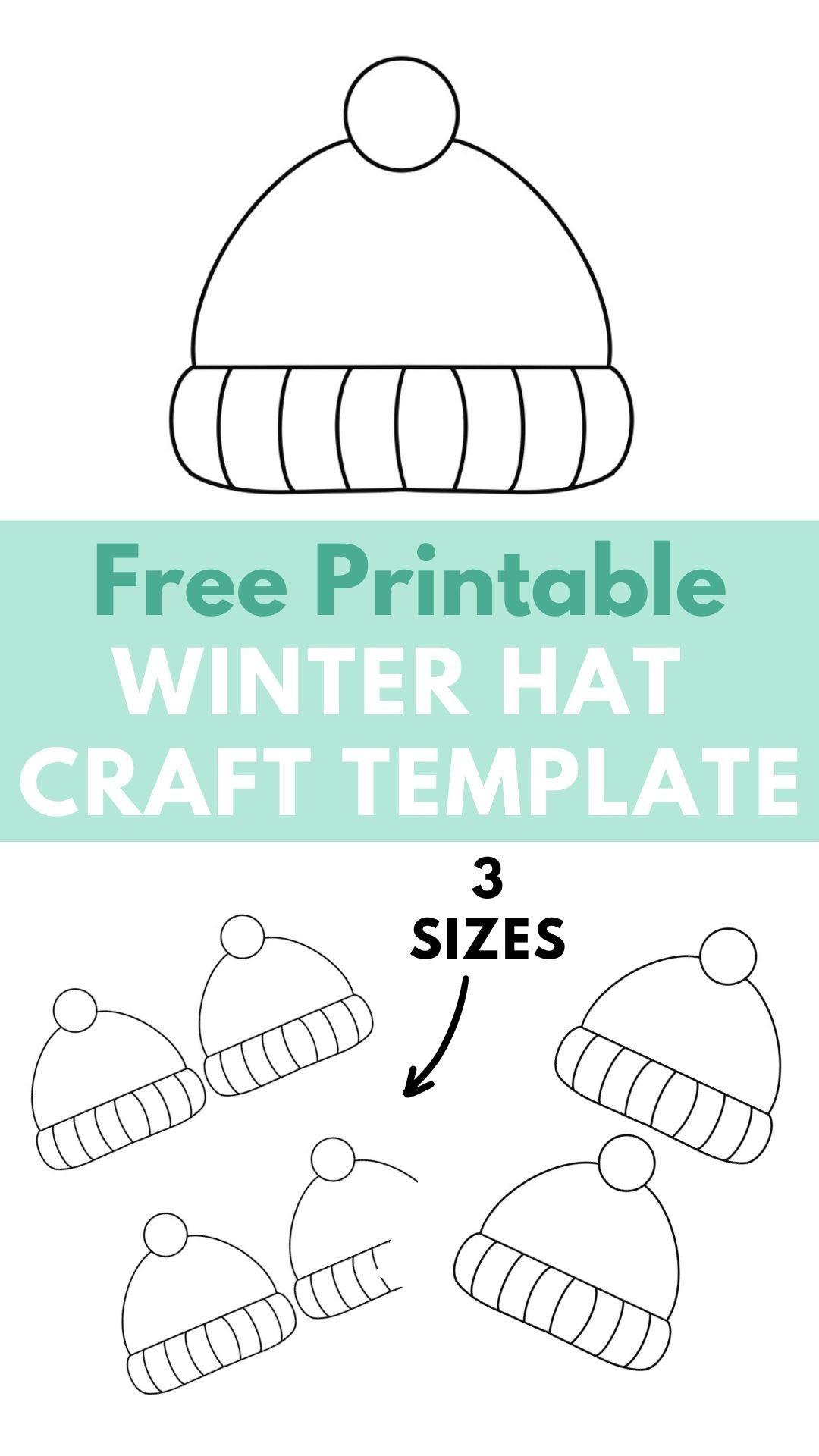 Free Printable Winter Hat Craft Template 