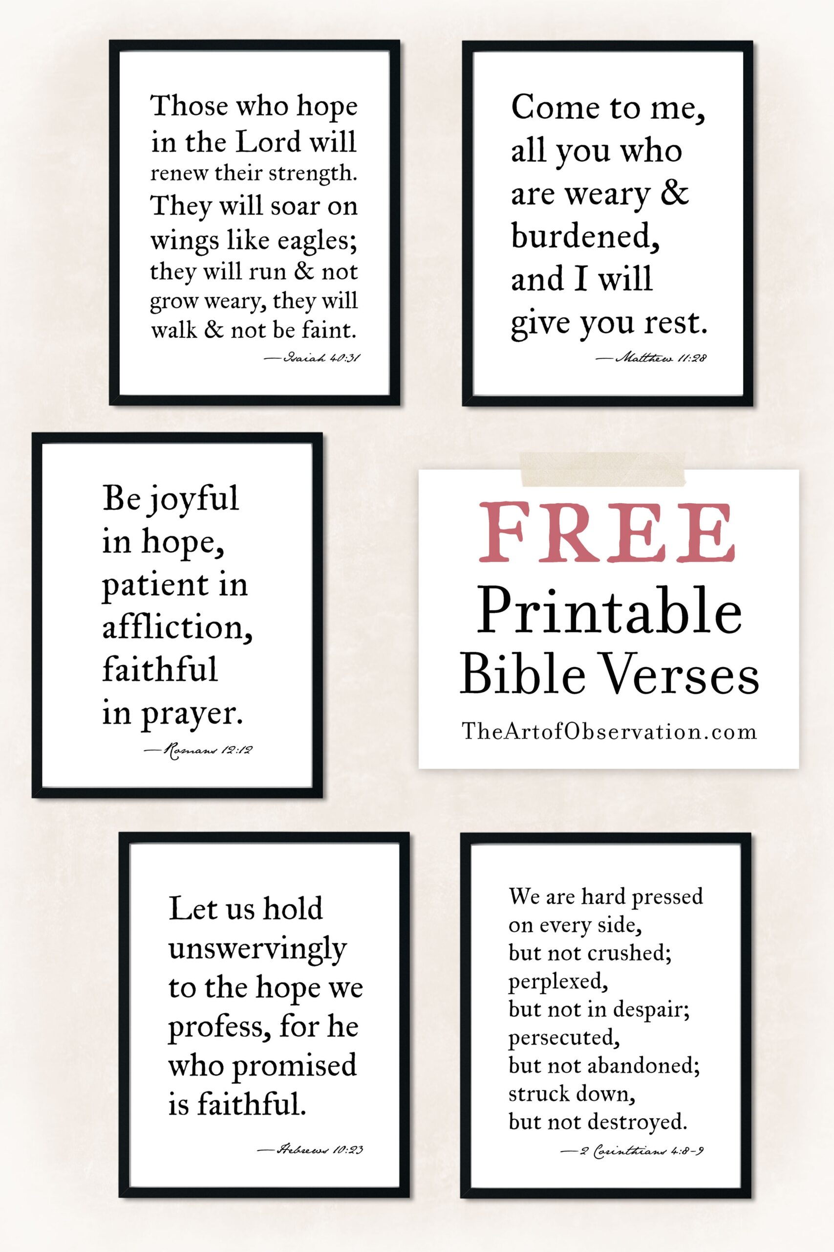 Free Printables Bible Verse Wall Art The Art Of Observation