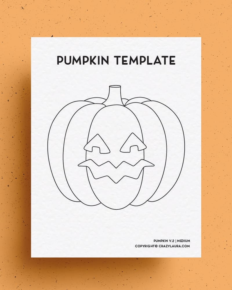 Free Pumpkin Template U0026 Stencil Printable Sheets Crazy Laura
