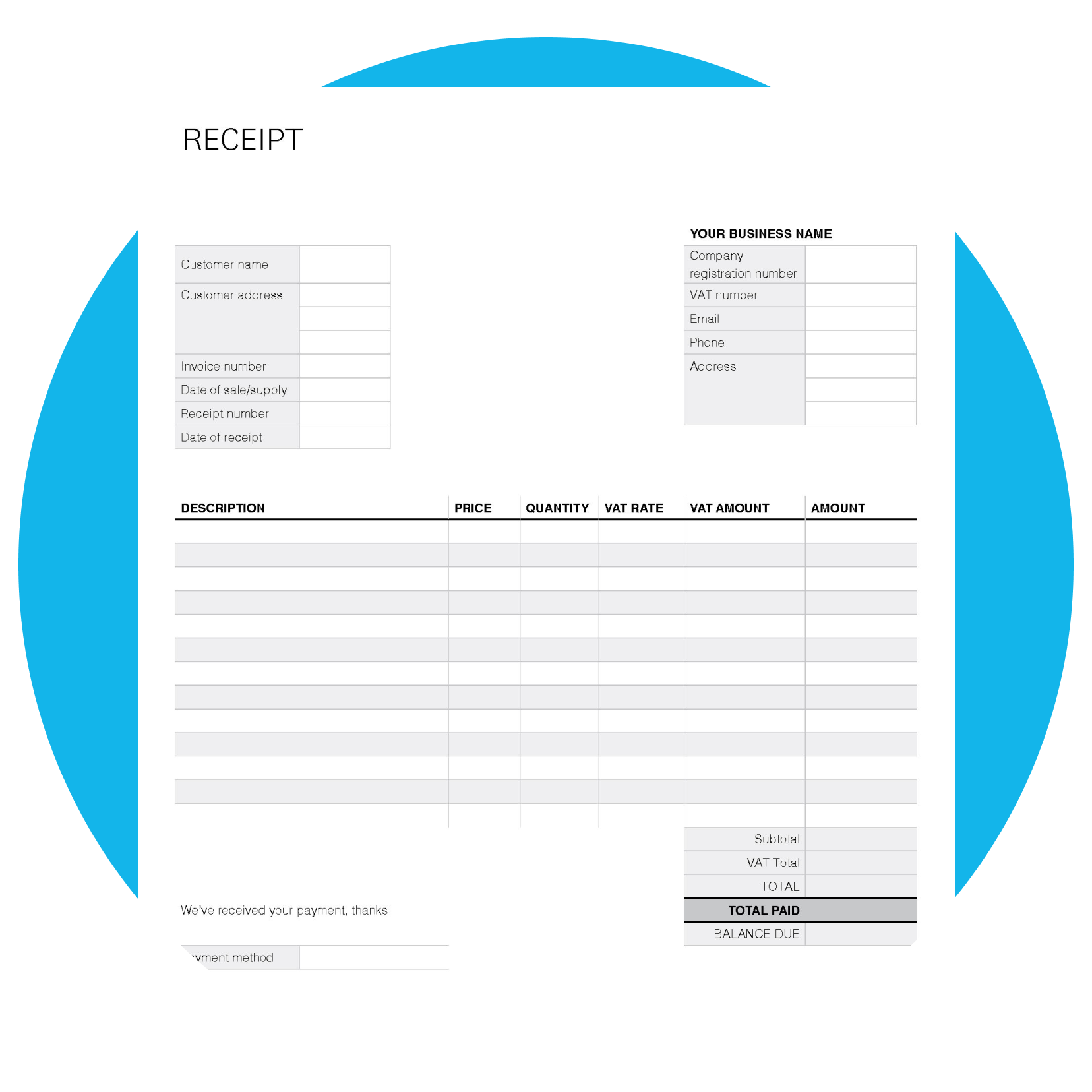 Free Receipt Template Printable Free Receipt Template Printable