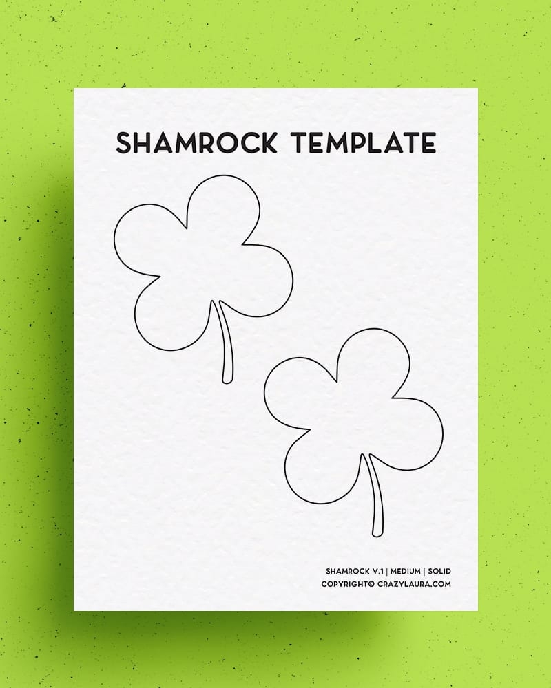 Free Shamrock Template U0026 Four Leaf Clover Printables Crazy Laura Free Shamrock Template U0026 Four Leaf Clover Printables Crazy Laura