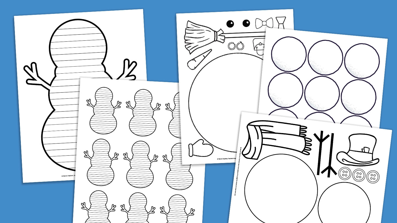 Free Snowman Template Printable Bundle For Winter