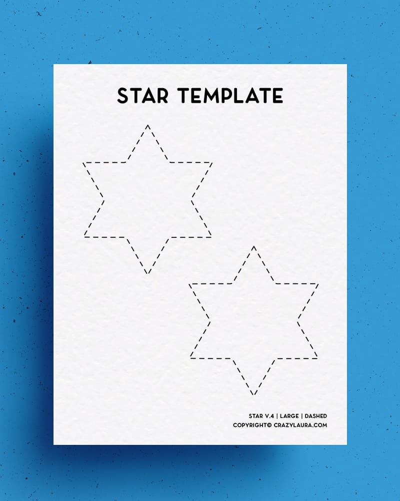 Free Star Template U0026 Stencil Cutout Printable For