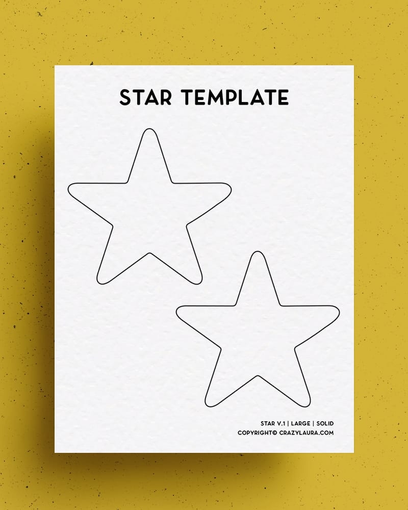 Free Star Template U0026 Stencil Cutout Printable For