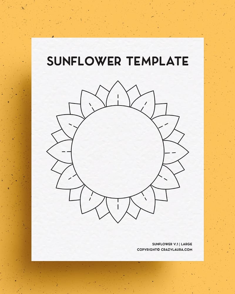 Sunflower Template Free Printable