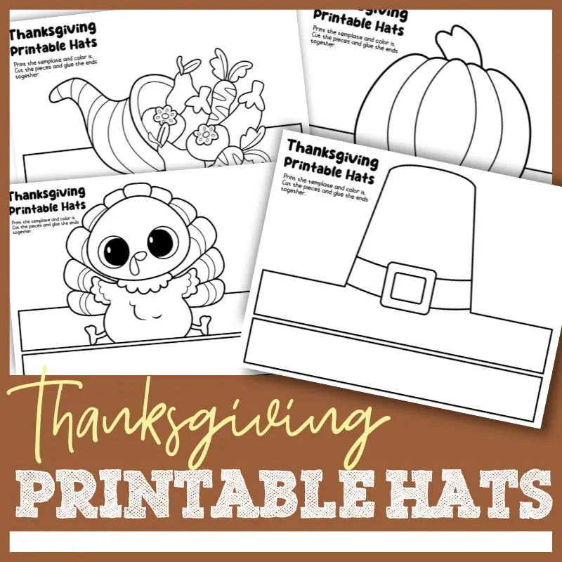 FREE Thanksgiving Hat Printables For Kids