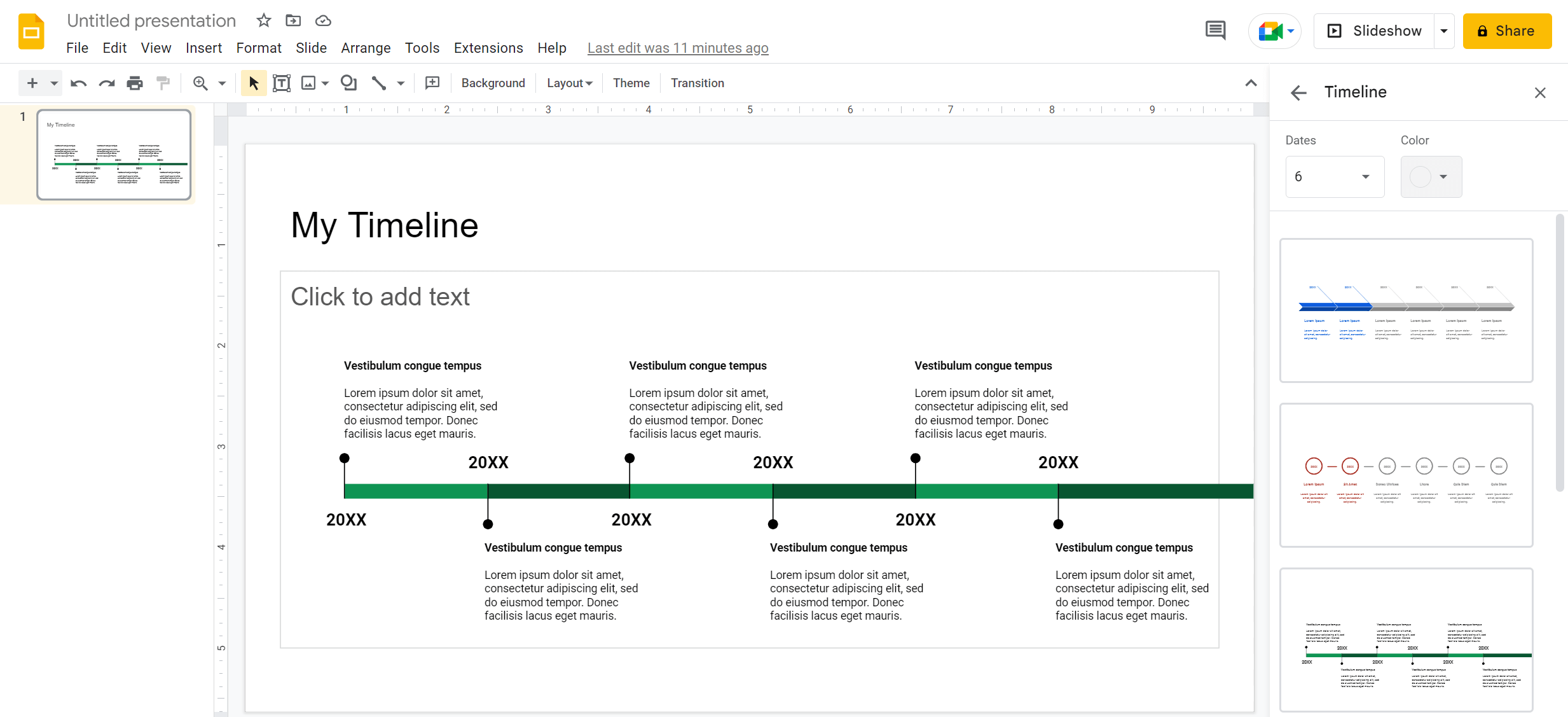 Free Timeline Templates